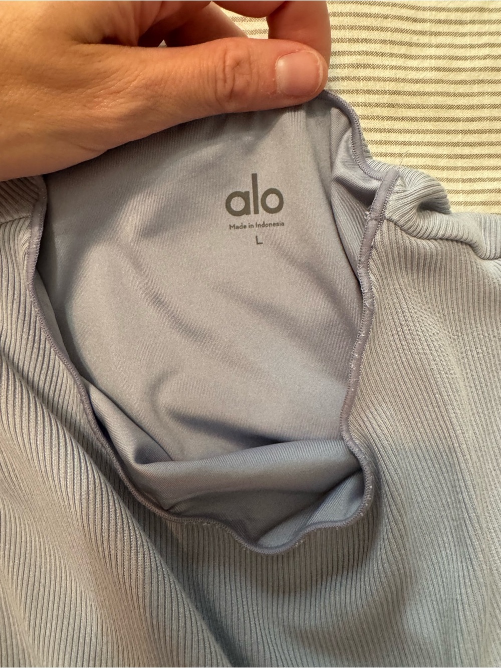 ALO Yoga Lavender Ribbed Crewneck Tank - Picture 2 of 5